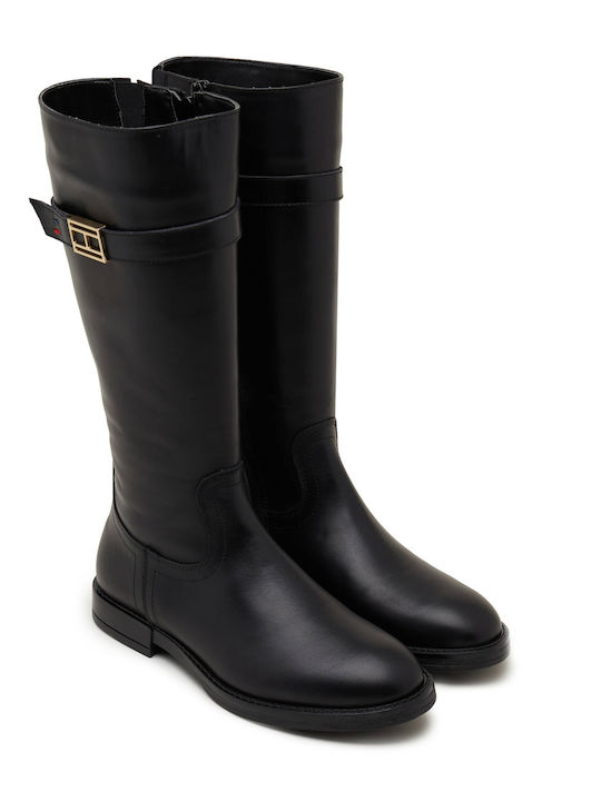 Leather Riding Boots Black