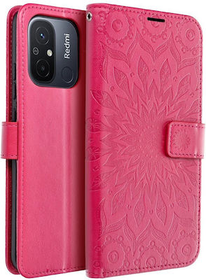 Mezzo Synthetic Leather Book Fuchsia (Redmi 12C)