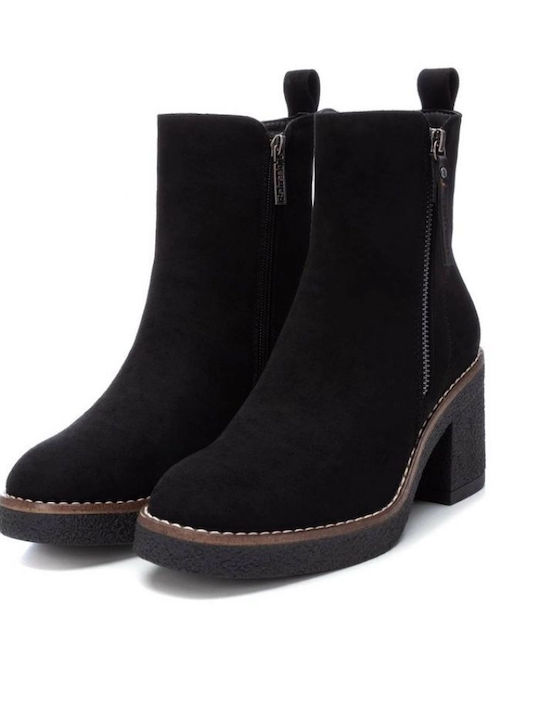 Refresh Wildleder Damen Knöchelstiefel Schwarz