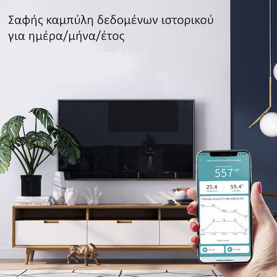 MOES Ψηφιακό Θερμόμετρo για Χρήση σε Εσωτερικό Χώρο