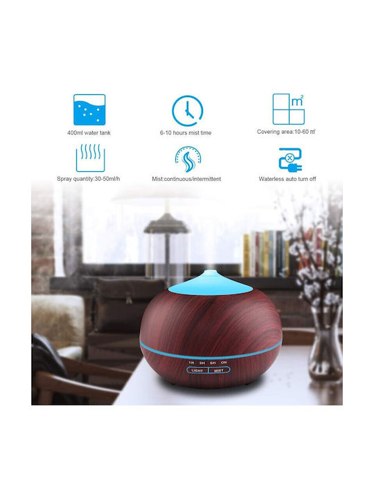 LED Aromatherapie-Diffusor mit Timer Braune 550ml 010-00-05
