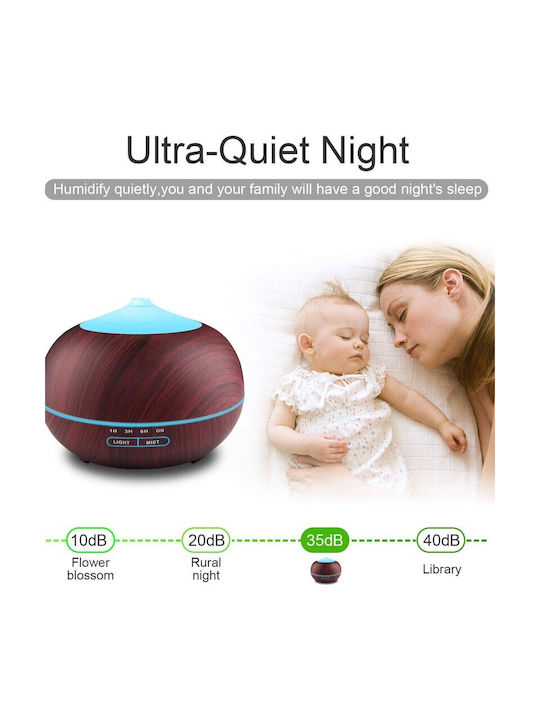 LED Aromatherapie-Diffusor mit Timer Braune 550ml 010-00-05