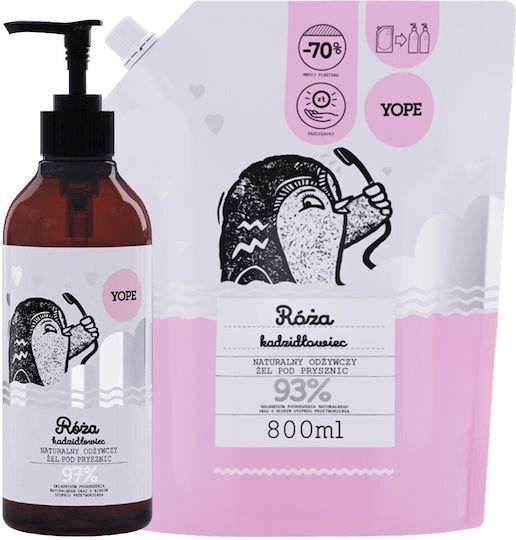 Yope Ανταλλακτικό Αφρόλουτρο σε Gel με Γλυκερίνη & Άρωμα Ρόδι 800ml