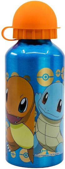 Stor Pokemon Kinderflasche Aluminium mit Pop-Up-Verschluss 400ml (Verschiedene Designs/Farben)