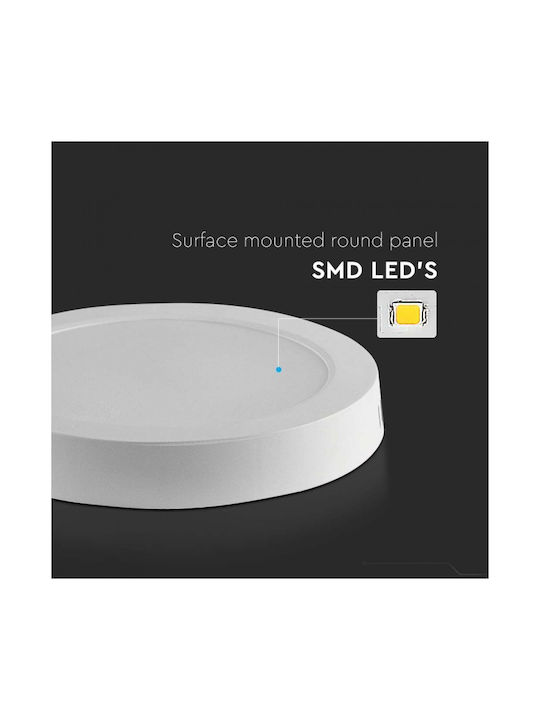 V-TAC Rotund În aer liber Panou LED Putere 6W cu Alb Natural Lumini