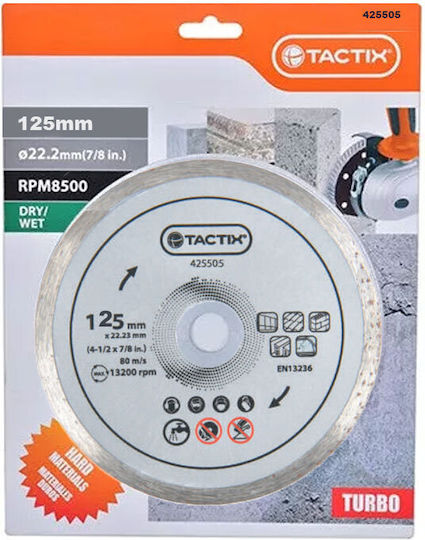Tactix Δίσκος Κοπής Δομικών Υλικών 115mm