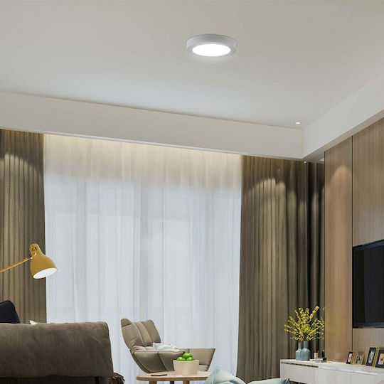 V-TAC Στρογγυλό Εξωτερικό LED Panel 6W με Ψυχρό Λευκό Φως 6500K 120εκ.