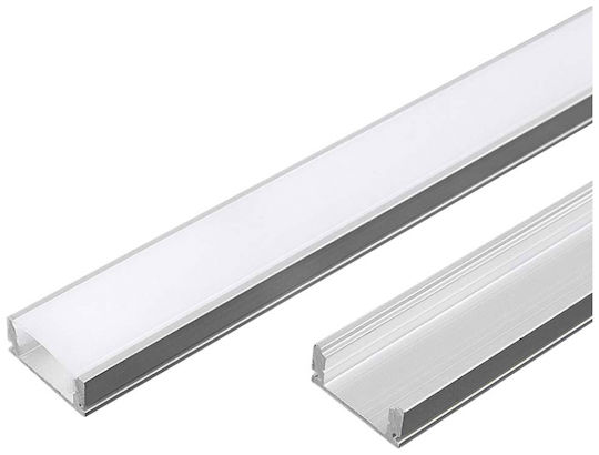 V-TAC Extern Aluminiumprofil für LED-Streifen mit Opal Abdeckung 200cm