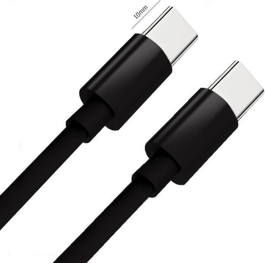iSelf USB 2.0 Cable USB-C male - USB-C 60W PD Μαύρο 1m C296