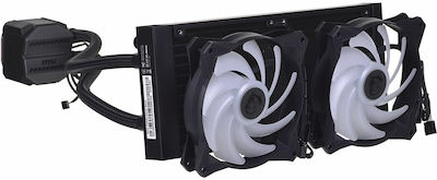 MSI Mag Coreliquid M240 Wasserkühlung für Prozessor Doppelter Ventilator 120mm für Sockel AM4/AM5/1700/1200/115x mit RGB Beleuchtung