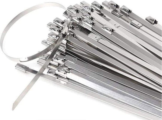 Metallische Kabelbinder 500mmx7,9mm in Silber Farbe (50 Stück) 104064