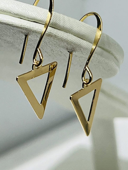 Farma Bijoux Σκουλαρίκια Κρεμαστά Επιχρυσωμένα με Πέτρες