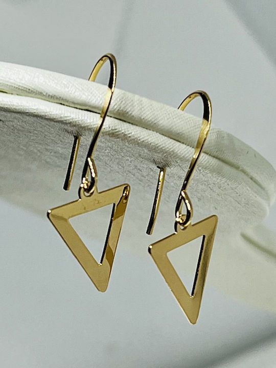 Farma Bijoux Σκουλαρίκια Κρεμαστά Επιχρυσωμένα με Πέτρες