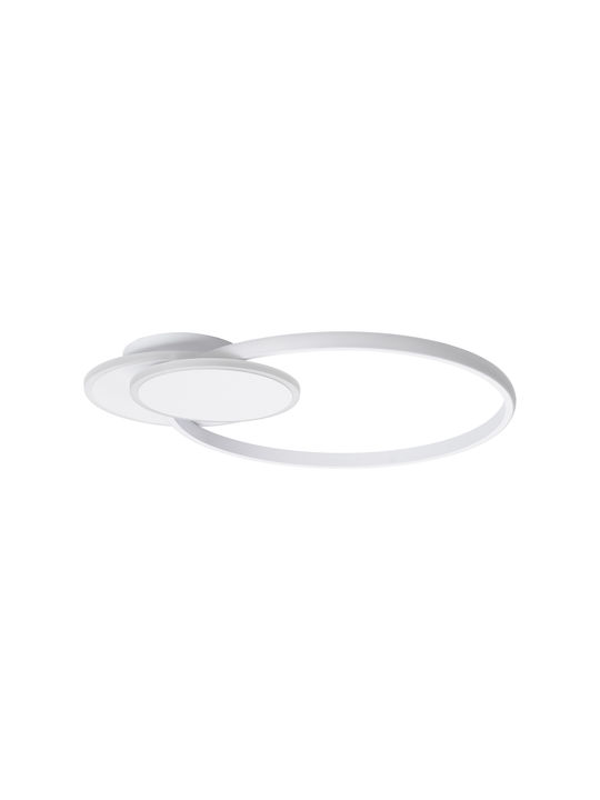 GloboStar Circuo Deckenleuchte 42.5cm Weiß mit Integrierter LED und Fernbedienung