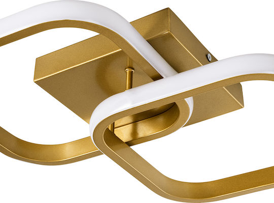GloboStar Nora Deckenleuchte 24cm Gold mit Integrierter LED