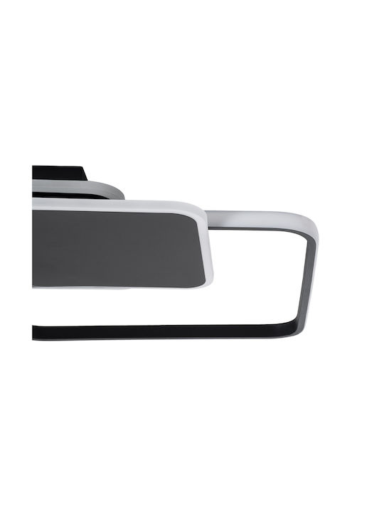 GloboStar Squaro Ceiling Mount Light 51cm Black with Integrated LED and Remote Control