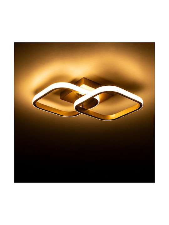 GloboStar Nora Ceiling Mount Light 24cm Gold with Integrated LED