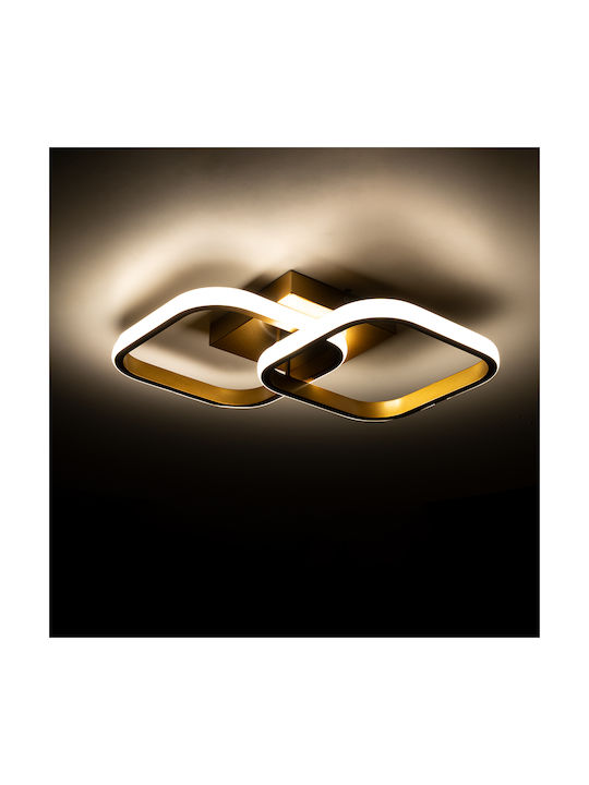 GloboStar Nora Ceiling Mount Light 24cm Gold with Integrated LED