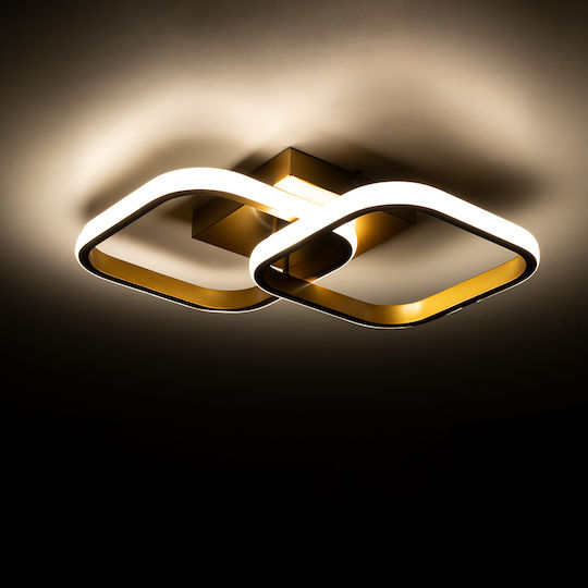GloboStar Nora Deckenleuchte 24cm Gold mit Integrierter LED
