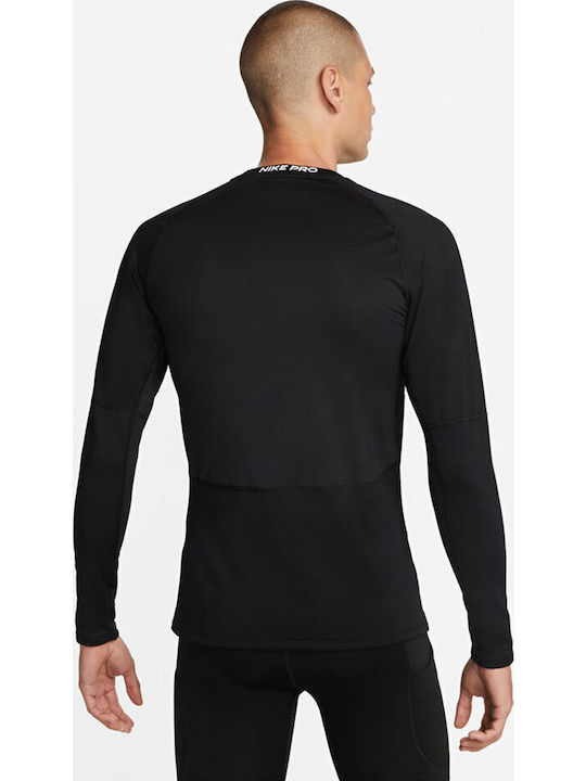 Nike Pro Warm Ισοθερμική Μπλούζα Μαύρη