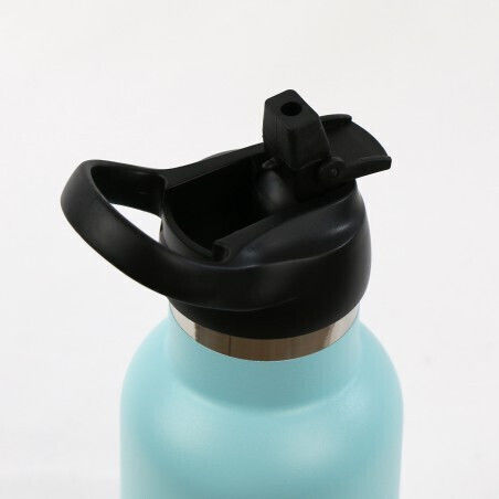 Runbott Kids Water Bottle Thermos Aluminium with Screw Cap Non Spill Light Blue 350ml