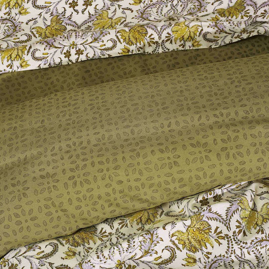 Das Home Set Cearșafuri cu Elastic 170x200+35cm. Casual 5412 Ulei - Albastru - Nude 4buc