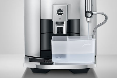 Jura E8 1450W Druck 15bar für Cappuccino mit Mühle Moonlight Silver