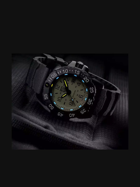Luminox Navy Seal Foundation Herrenuhr Batterie mit Schwarz Kautschukarmband
