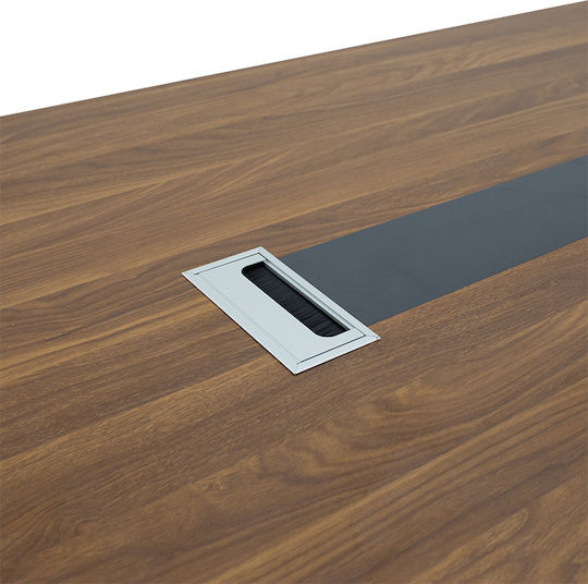 Professional Office Oscar Wooden Grey / Walnut 200x100x76cm