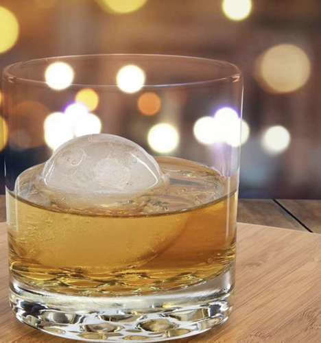 Ruhhy Ice Cube Mold Round Silicone 6 Slots Black