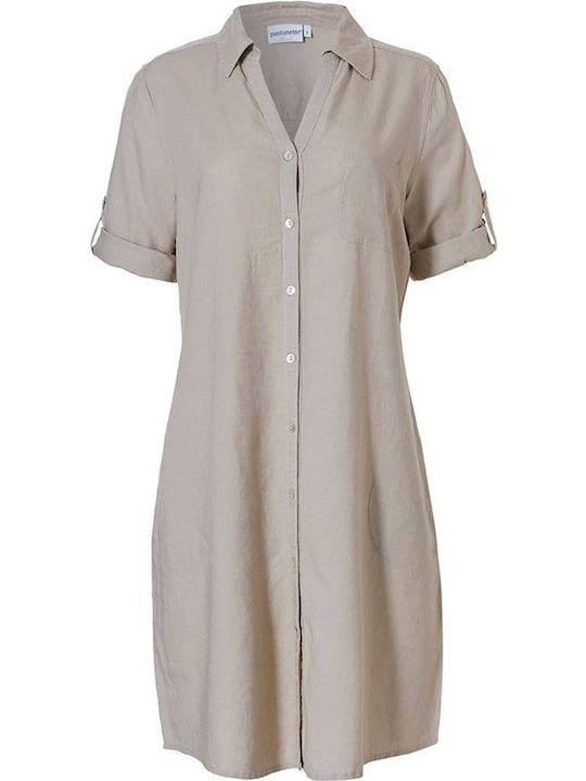 Long-sleeved dress with buttons on the front - sunny day - 16231-218-6 Pastunette