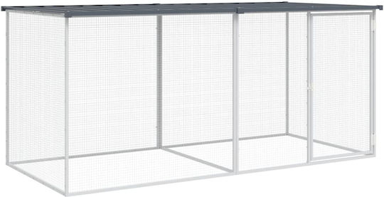 vidaXL Metallic Poultry Coop L2.03 x W0.98 x H0.9m
