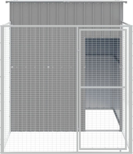 vidaXL Hundehaus Groß Metallisch Außenbereich Gray 165xx181cm