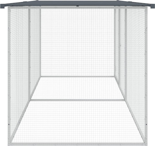 vidaXL Metallic Poultry Coop L2.03 x W0.98 x H0.9m