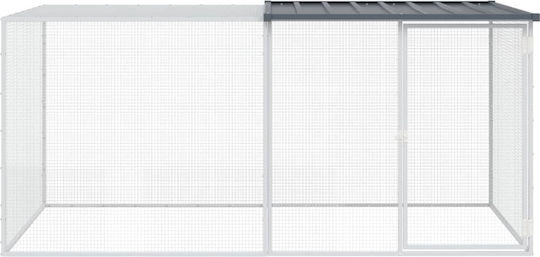 vidaXL Metallic Poultry Coop L2.03 x W0.98 x H0.9m