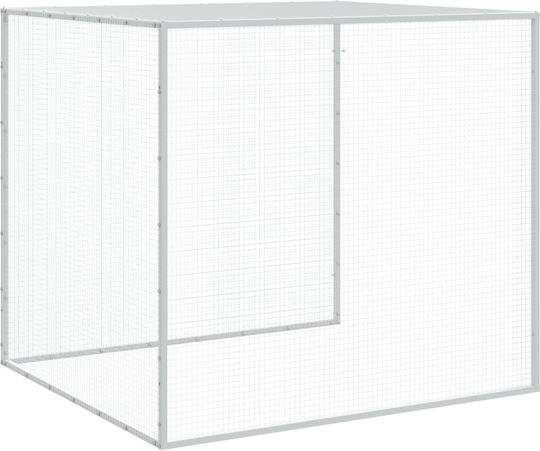 vidaXL Metallic Poultry Coop L2.03 x W0.98 x H0.9m