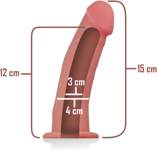 Intense Gurtzeug mit Dildo 16cm in Hautfarbe