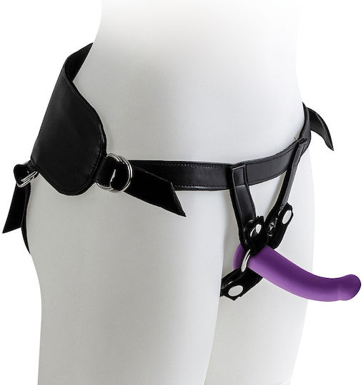 Kiotos Virgite Harness with Dildo in Purple Colour 3 Pieces