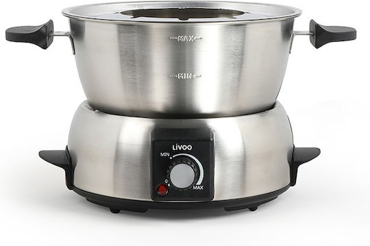 Livoo Vas pentru Fondue Electric Metalic Argintiu 1000WW 31x17x17buc