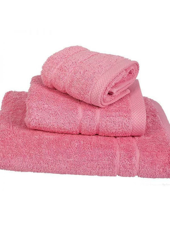 Le Blanc 3pc Bath Towel Set Combed 600gr Pink Weight 600gr/m²