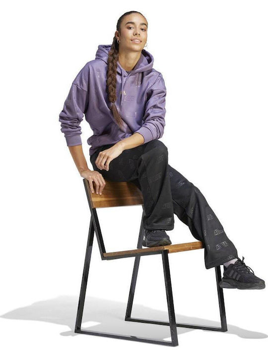 Damen Sweatshirt Kapuzen Lila