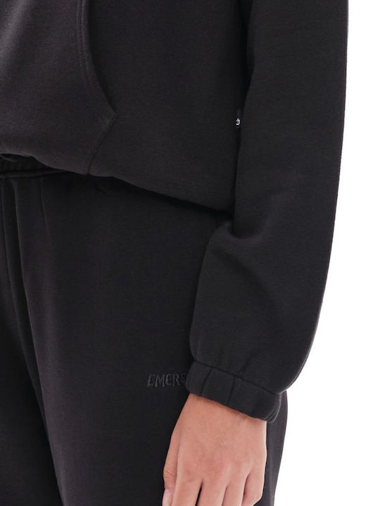 Women's Sweatshirt Hooded Black