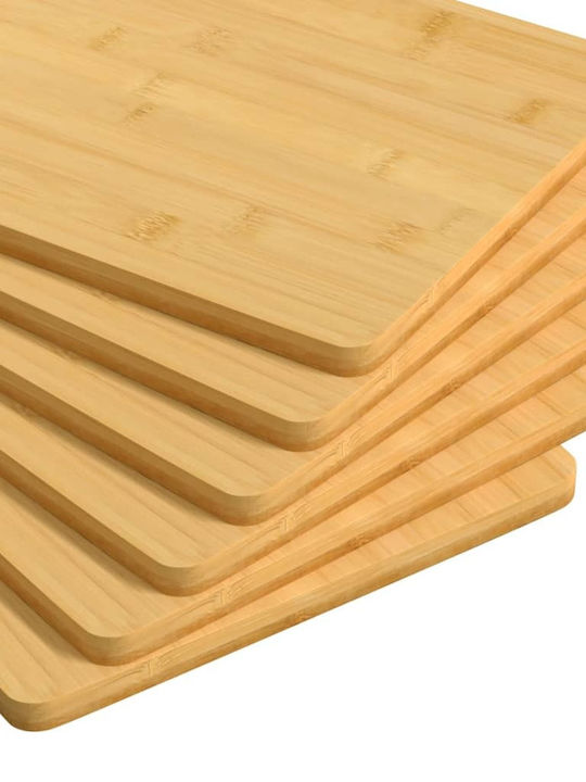 vidaXL Platou de Servire Lemn 22x14buc 6buc