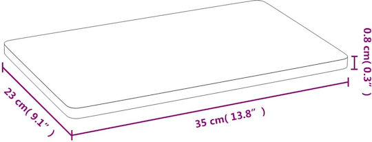 vidaXL Platou de Servire Lemn 35x23buc 6buc