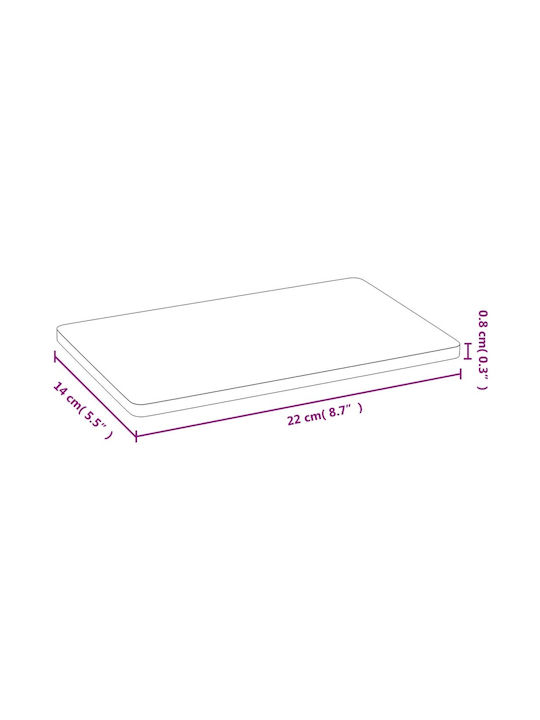 vidaXL Platou de Servire Lemn 22x14buc 6buc