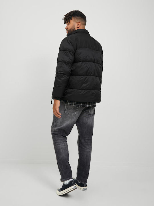 Jack & Jones Herren Winter Jacke Puffer Schwarz