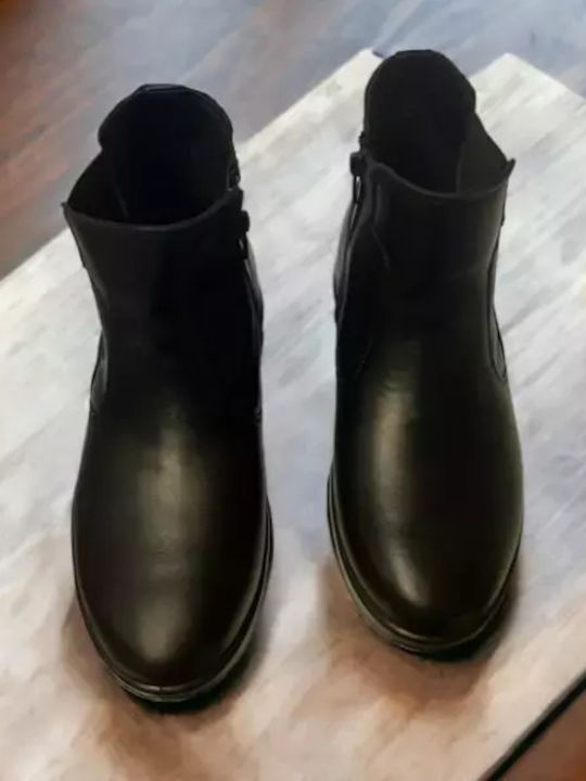 Leather Black Men's Boots Anatomical