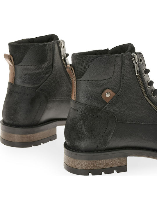 Leather Black Men's Boots
