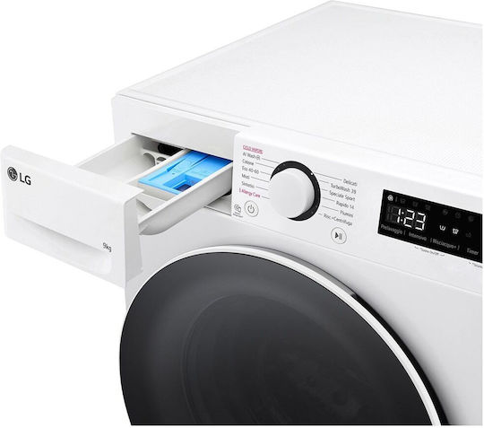 LG Πλυντήριο Ρούχων 9kg με Τεχνολογία Ατμού 1400 Στροφών TurboWash F4R5009TSWW