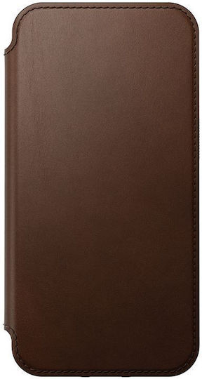 Nomad Folio Задна корица Кожа 0.75мм Кафяв (iPhone 14)